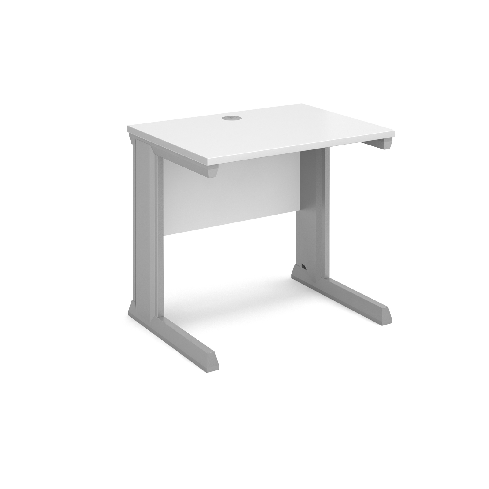 Dams Vivo II White Desk | Straight 600 Deep 
